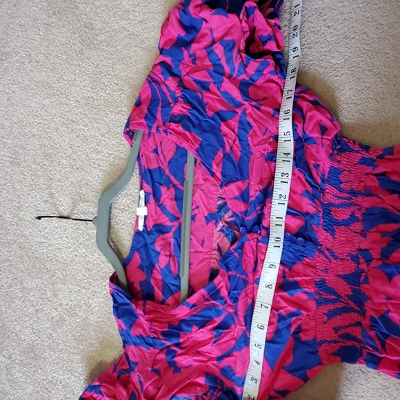 Anthropologie Abel the Label Smocked Printed Cottagecore Prairie Floral Dress S - Picture 6 of 8